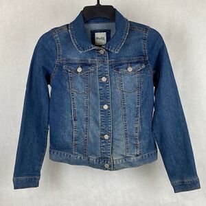 Mudd Girls Denim Jacket Size 16 Button Front Cropped